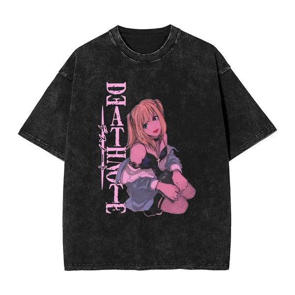 Death Note Washed Oversized Cotton Tee Shirt